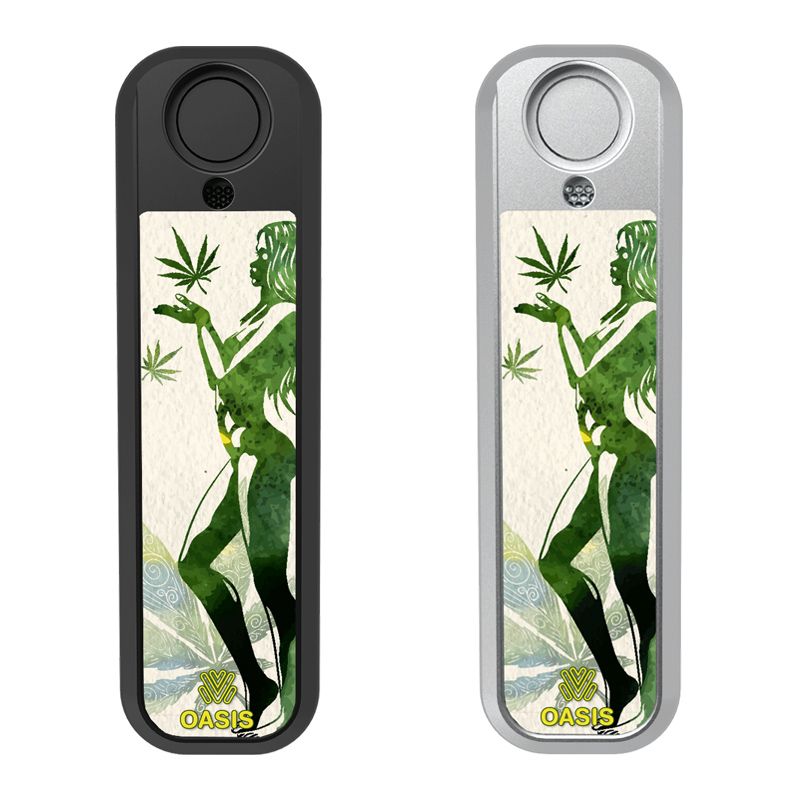 Lady & Cannabis Leaf